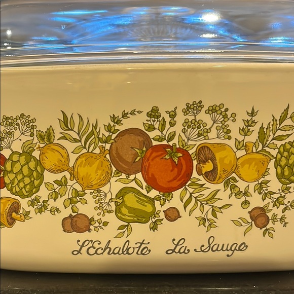 RARE - "Spice of Life" - 4L / 4QT CorningWare Casserole with Glass Lid - Picture 2 of 7